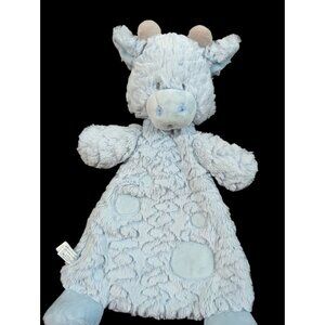 Demdaco Giraffe Plush Lovey Rattle‎ Security Baby Blanket 14" Blue